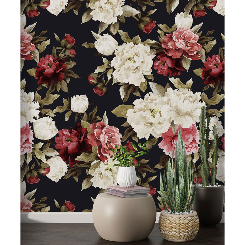 Papier peint motif XL - Motif floral