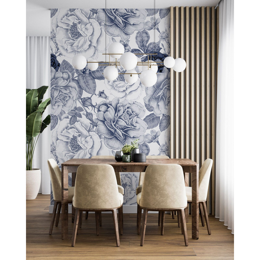 Papier peint motif XL - Motif floral