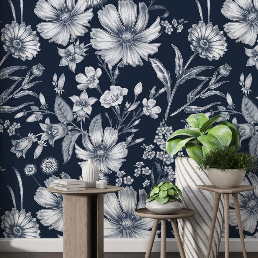 Papier peint motif XL - Motif floral