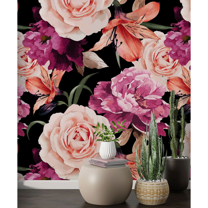 Papier peint motif XL - Motif floral