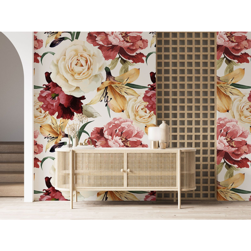 Papier peint motif XL - Motif floral