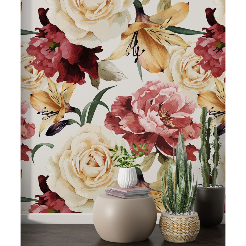 Papier peint motif XL - Motif floral
