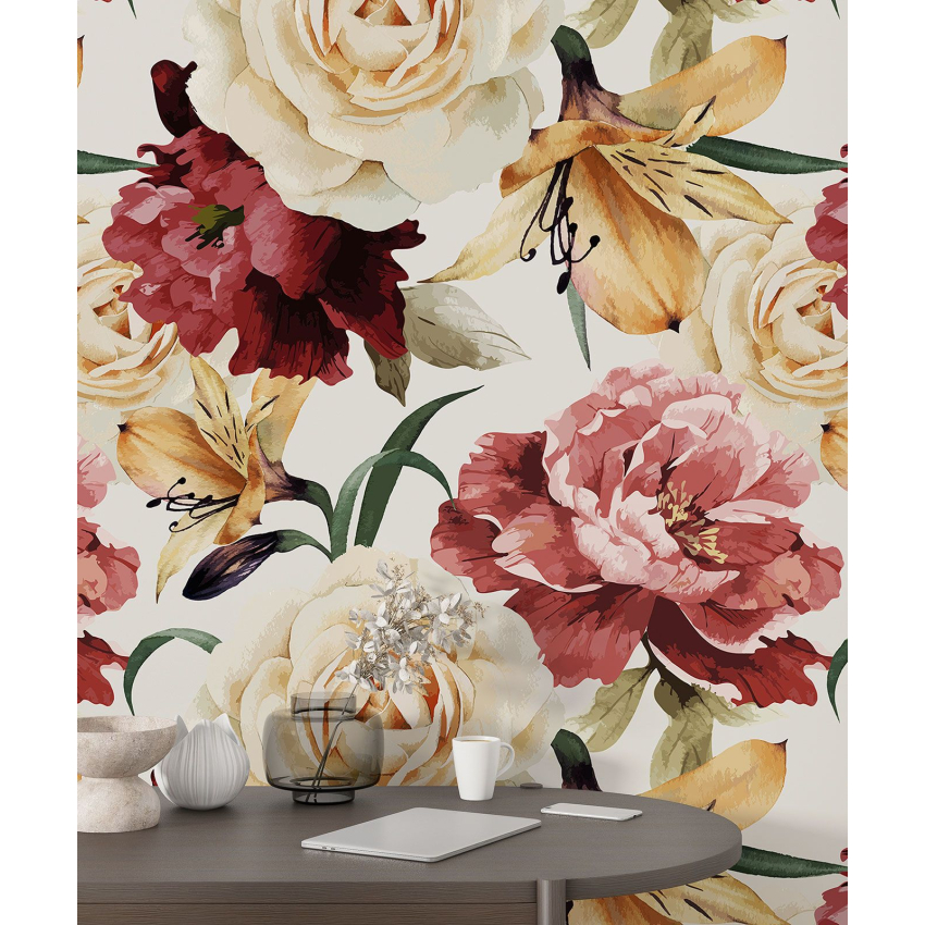 Papier peint motif XL - Motif floral