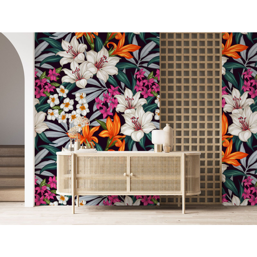 Papier peint motif XL - Motif floral