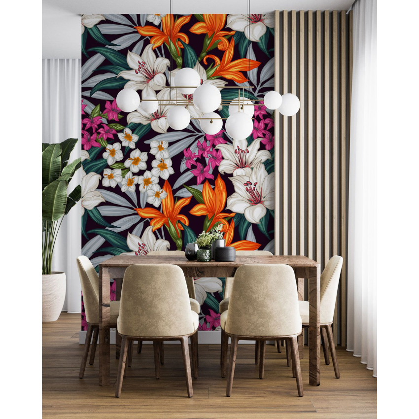 Papier peint motif XL - Motif floral