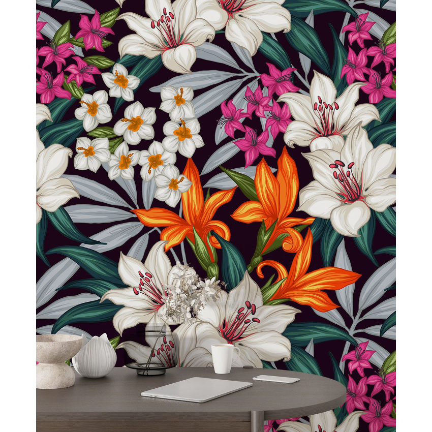 Papier peint motif XL - Motif floral