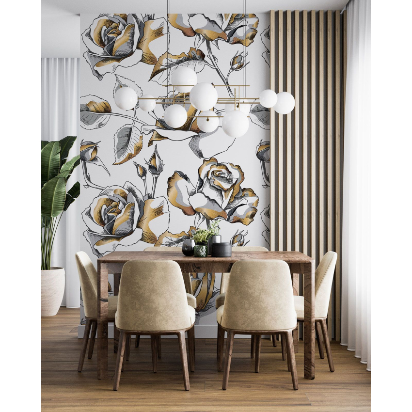 Papier peint motif XL - Motif floral