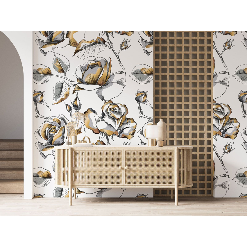Papier peint motif XL - Motif floral