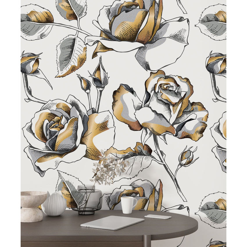 Papier peint motif XL - Motif floral