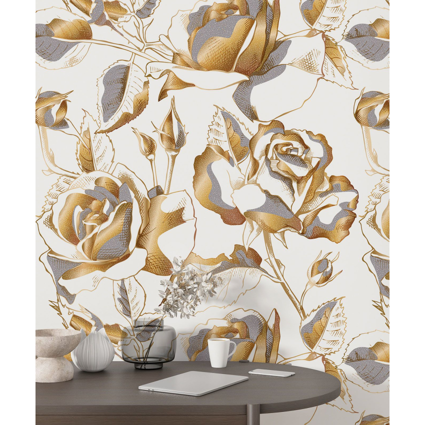 Papier peint motif XL - Motif floral