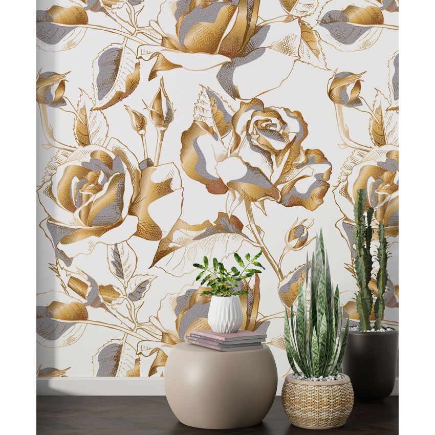 Papier peint motif XL - Motif floral