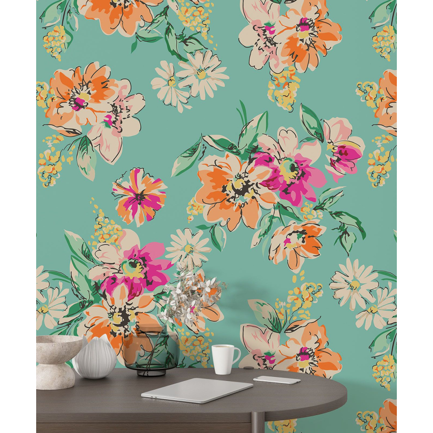 Papier peint motif XL - Motif floral