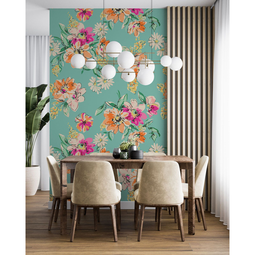 Papier peint motif XL - Motif floral