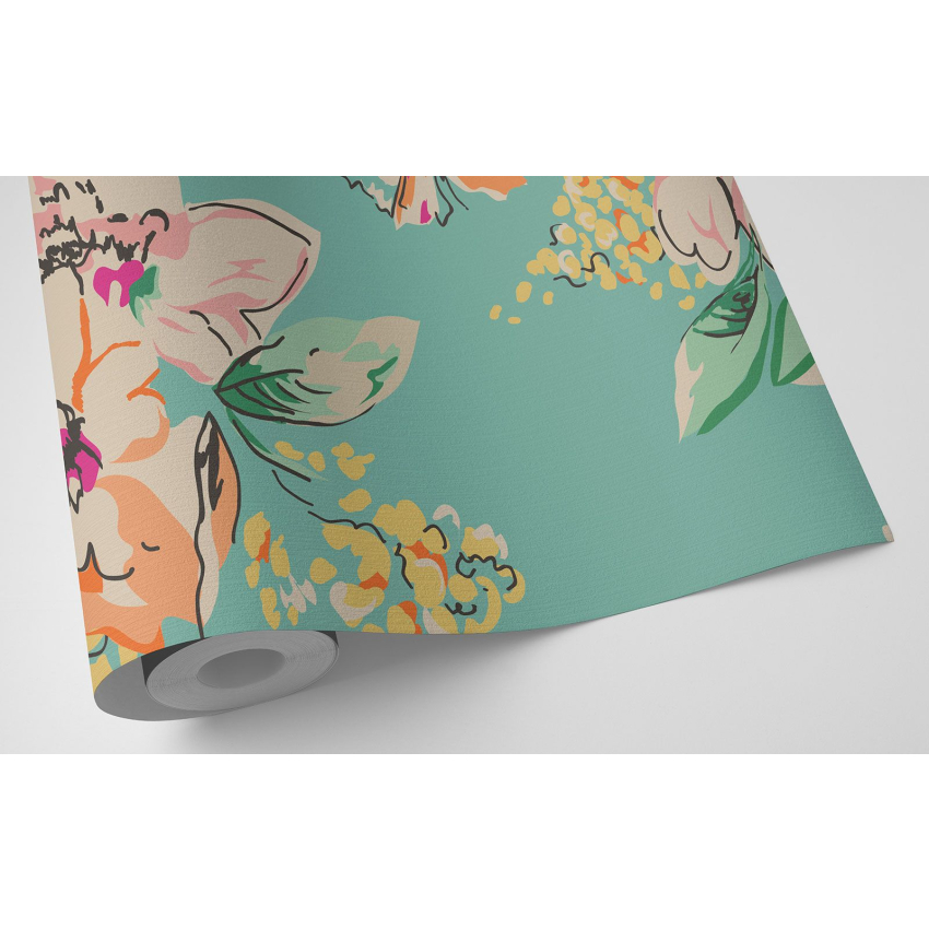 Papier peint motif XL - Motif floral