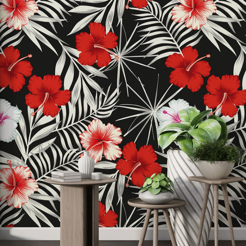 Papier peint motif XL - Motif floral