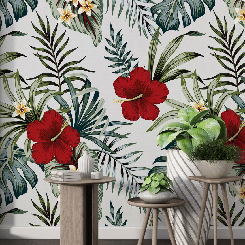 Papier peint motif XL - Motif floral