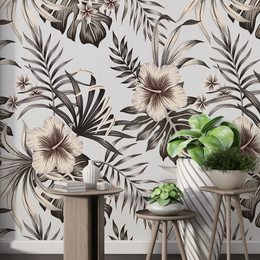 Papier peint motif XL - Motif floral