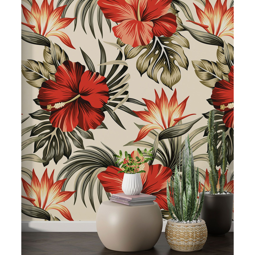 Papier peint motif XL - Motif floral