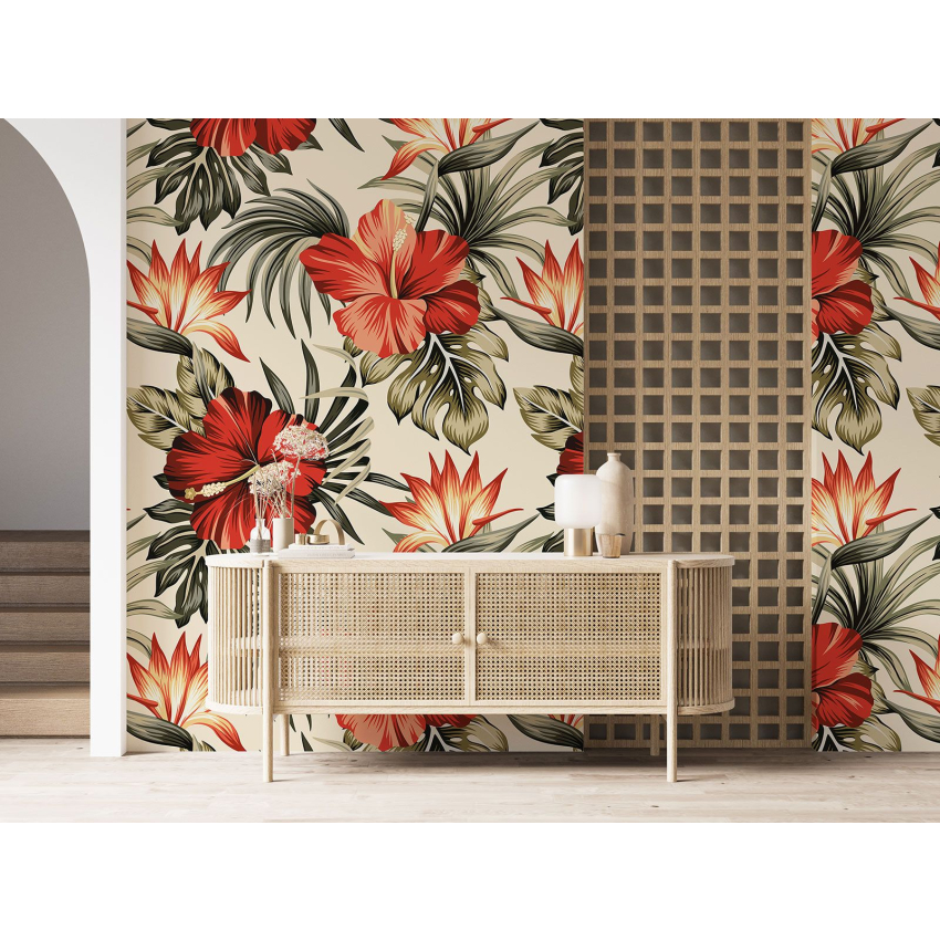 Papier peint motif XL - Motif floral