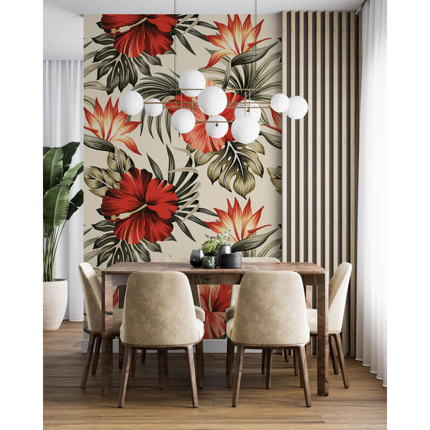 Papier peint motif XL - Motif floral