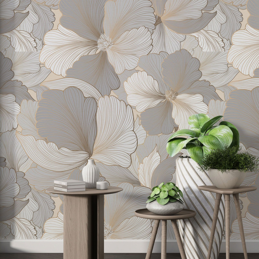 Papier peint motif XL - Motif floral