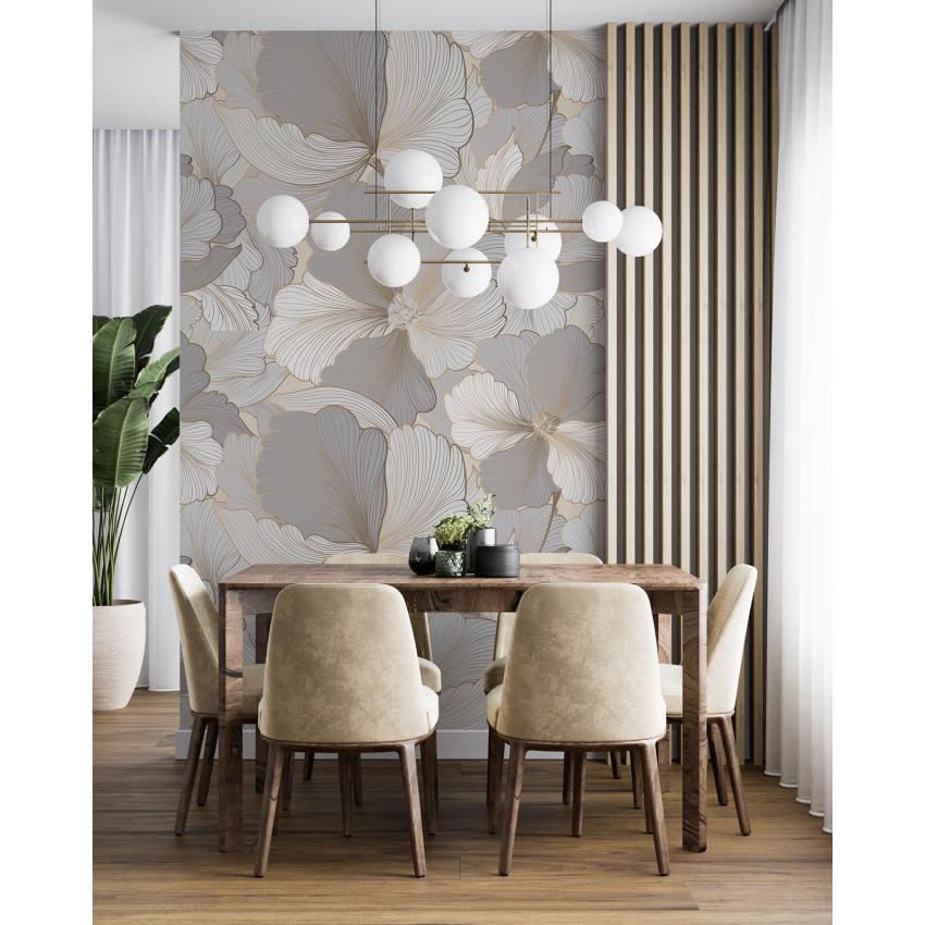Papier peint motif XL - Motif floral