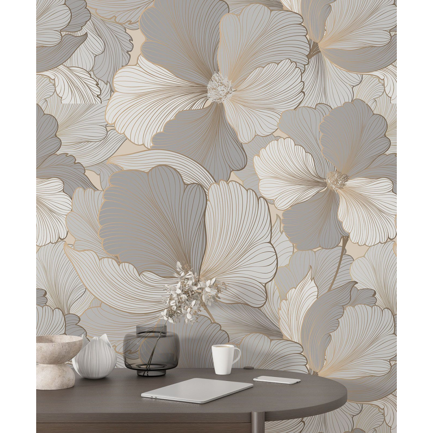 Papier peint motif XL - Motif floral
