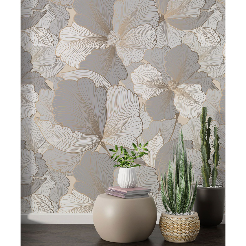 Papier peint motif XL - Motif floral