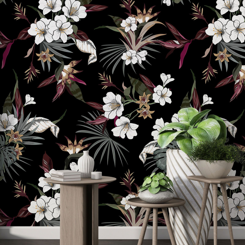 Papier peint motif XL - Motif floral