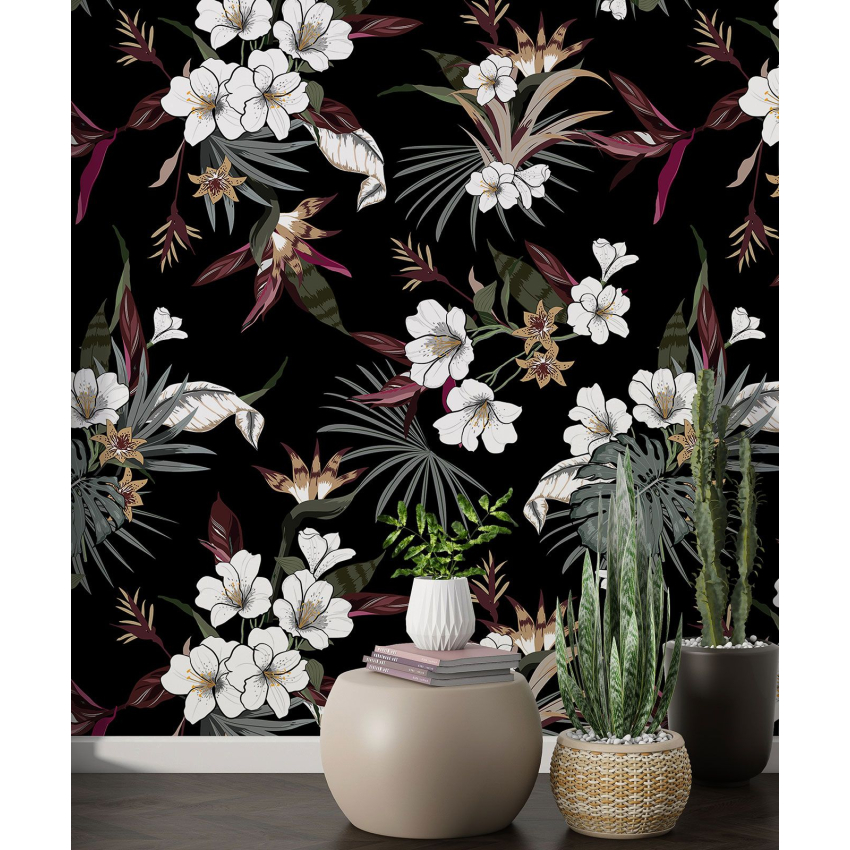 Papier peint motif XL - Motif floral