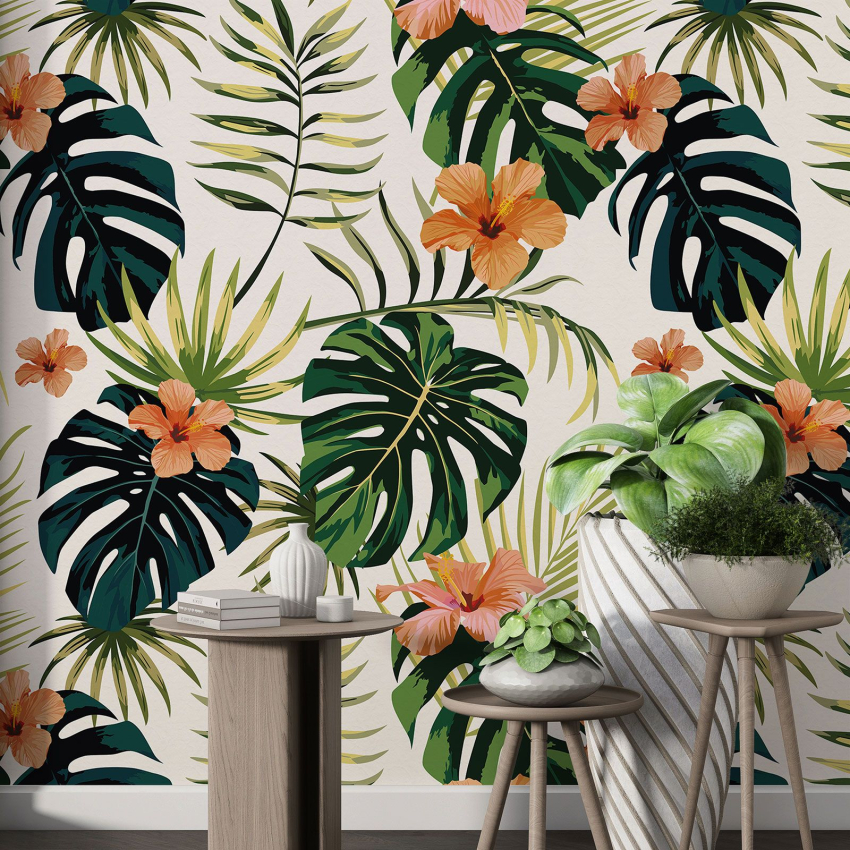 Papier peint motif XL - Motif floral