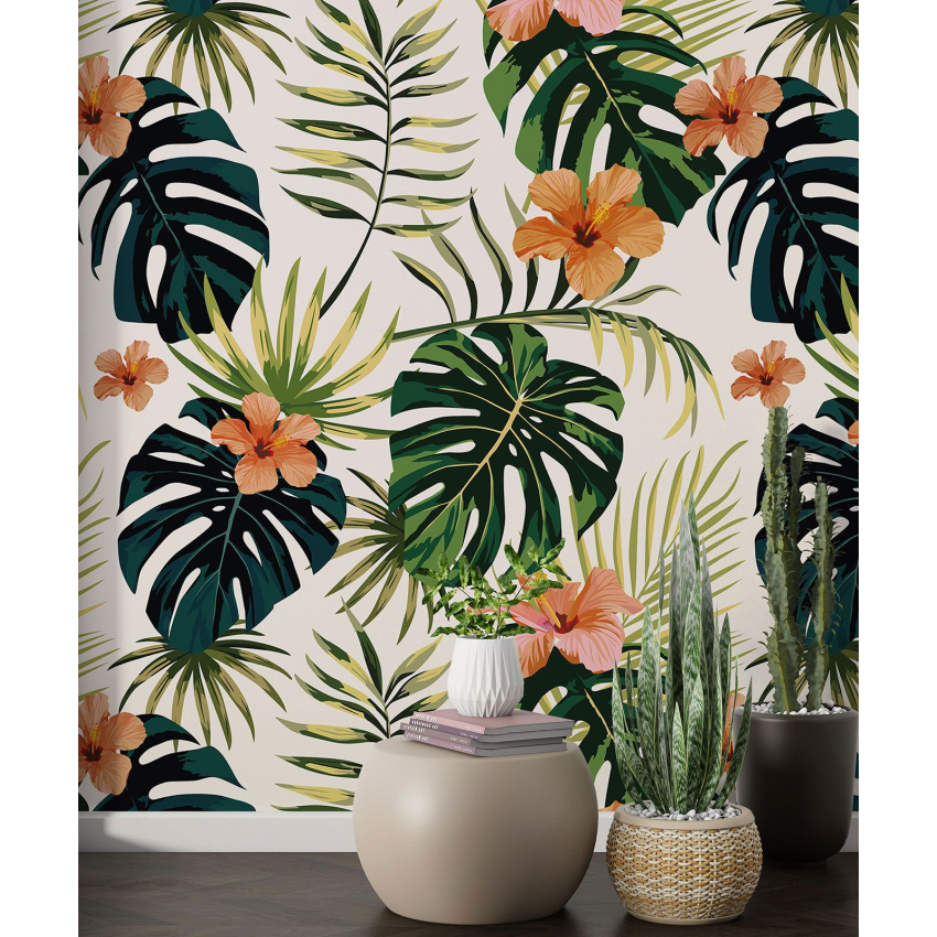 Papier peint motif XL - Motif floral