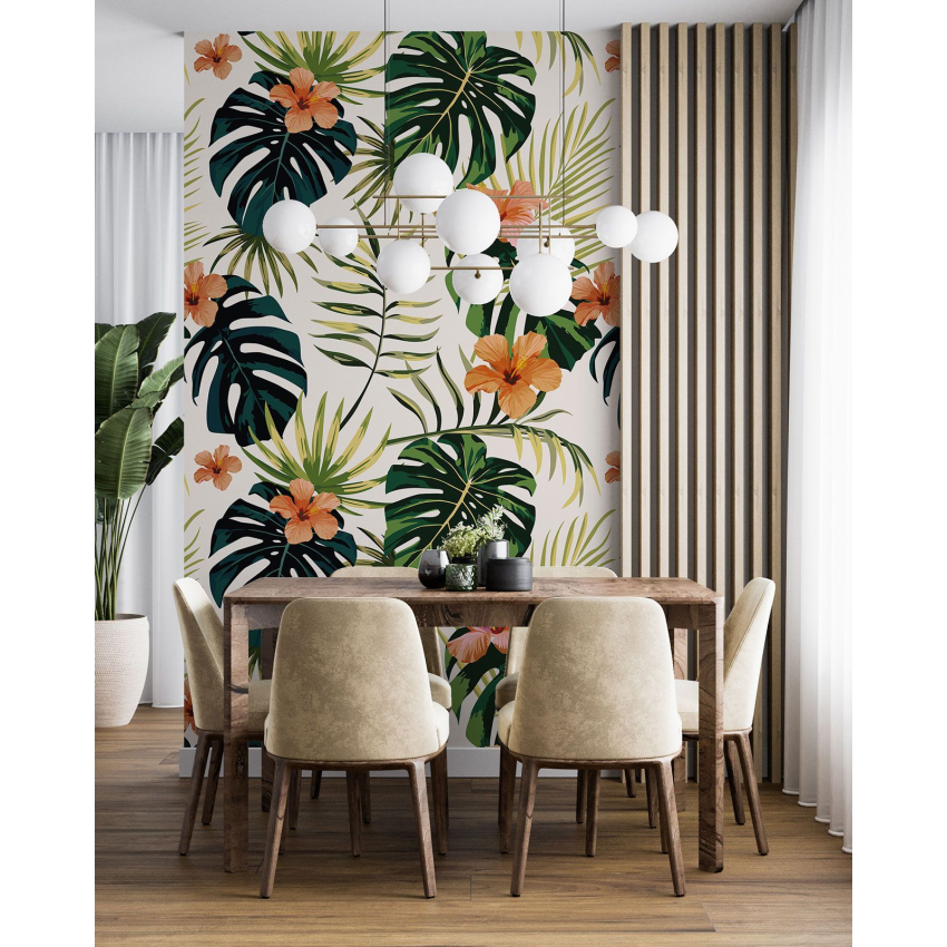 Papier peint motif XL - Motif floral