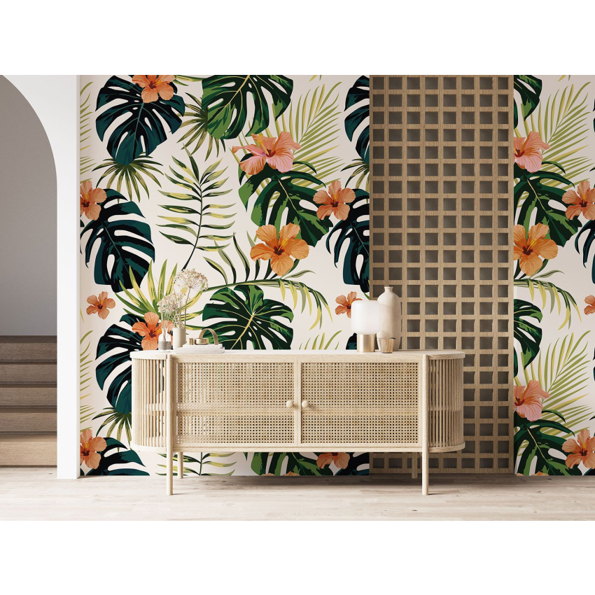 Papier peint motif XL - Motif floral