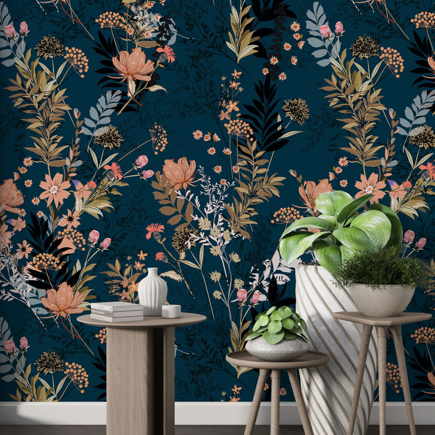 Papier peint motif XL - Motif floral