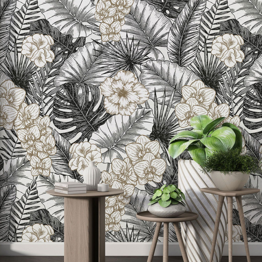 Papier peint motif XL - Motif floral