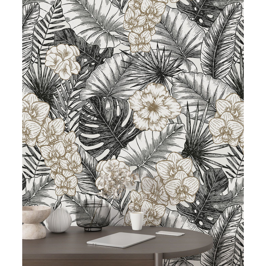 Papier peint motif XL - Motif floral