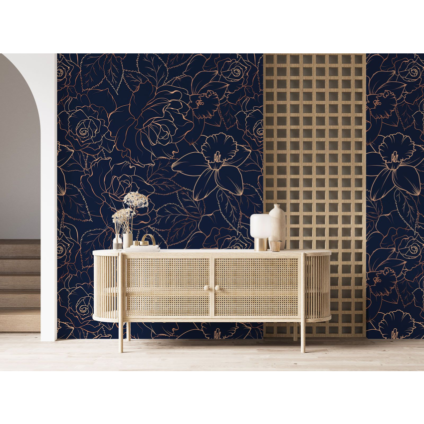 Papier peint motif XL - Motif floral