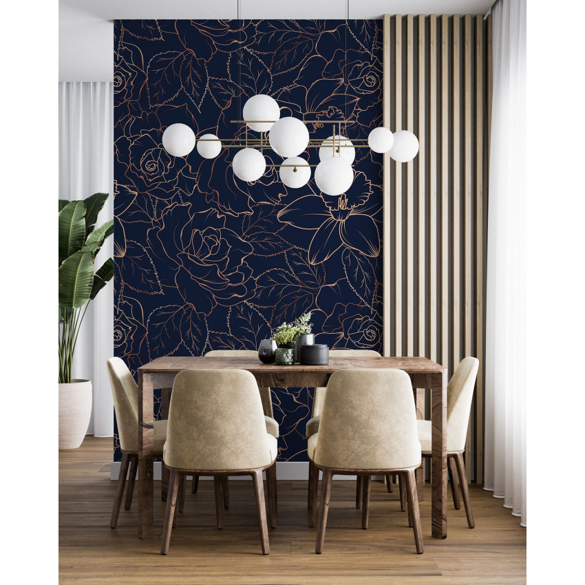 Papier peint motif XL - Motif floral