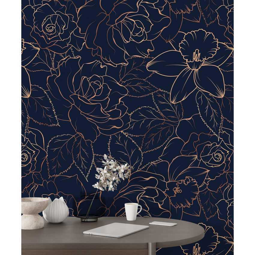 Papier peint motif XL - Motif floral