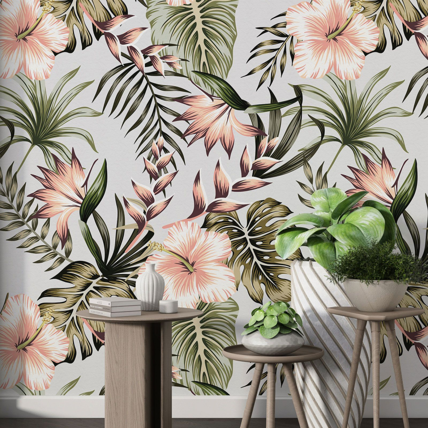 Papier peint motif XL - Motif floral