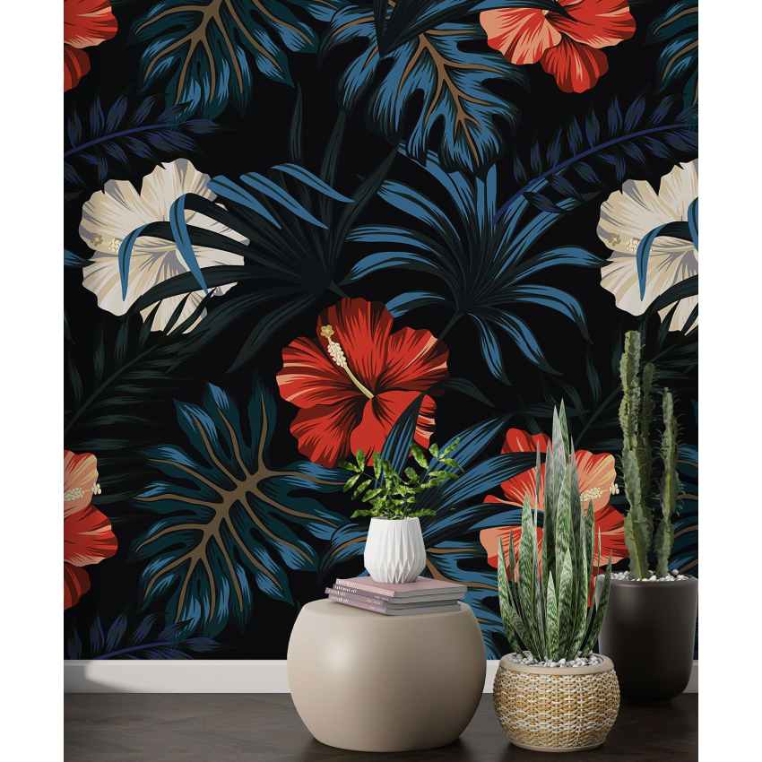 Papier peint motif XL - Motif floral