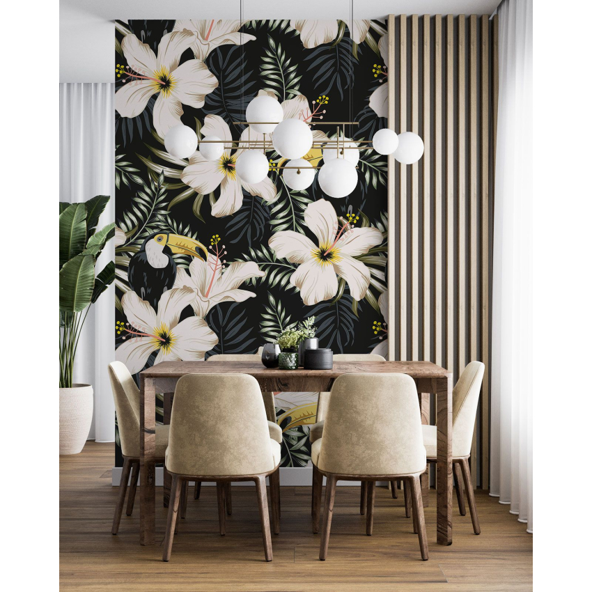 Papier peint motif XL - Motif floral