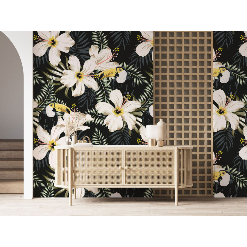Papier peint motif XL - Motif floral