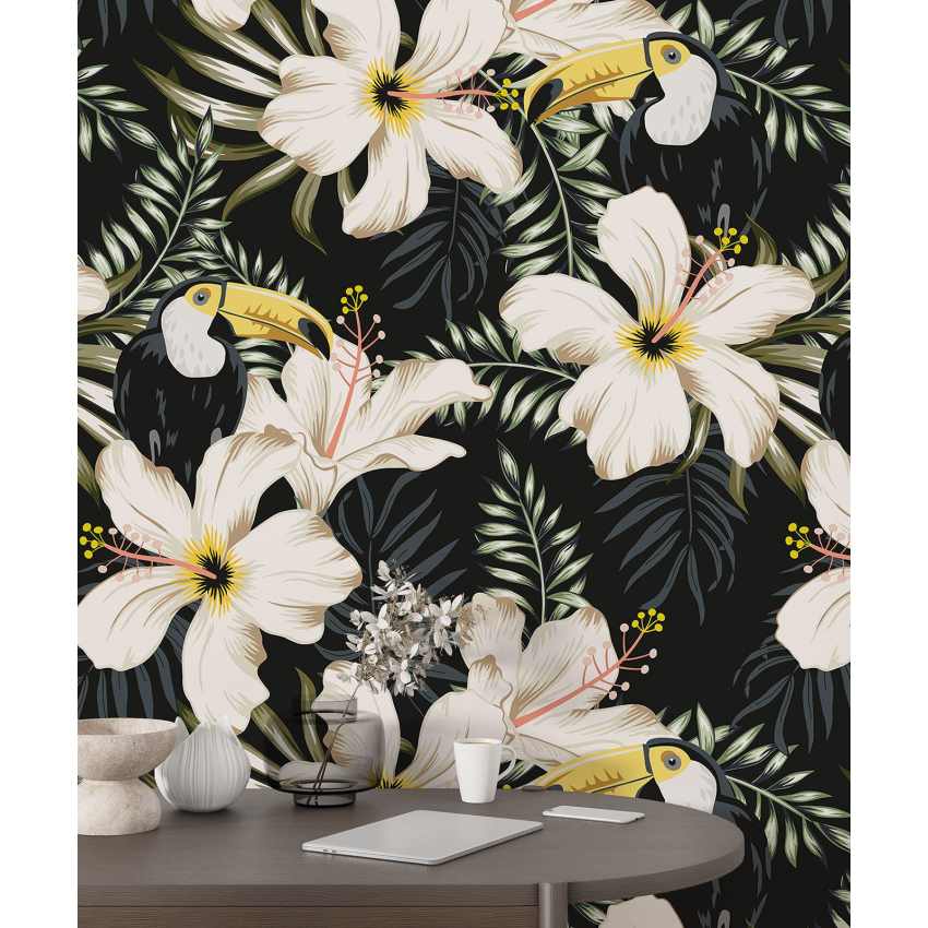 Papier peint motif XL - Motif floral