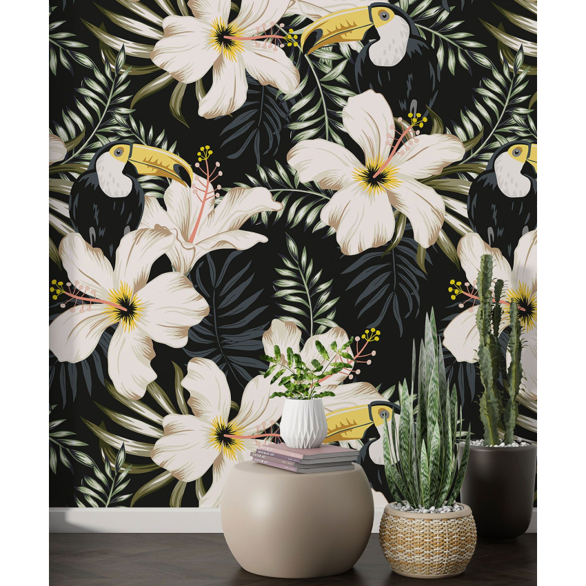 Papier peint motif XL - Motif floral