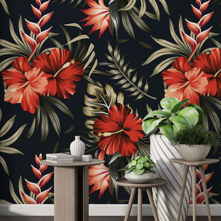 Papier peint motif XL - Motif floral