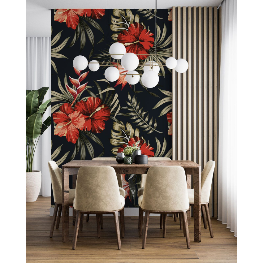 Papier peint motif XL - Motif floral
