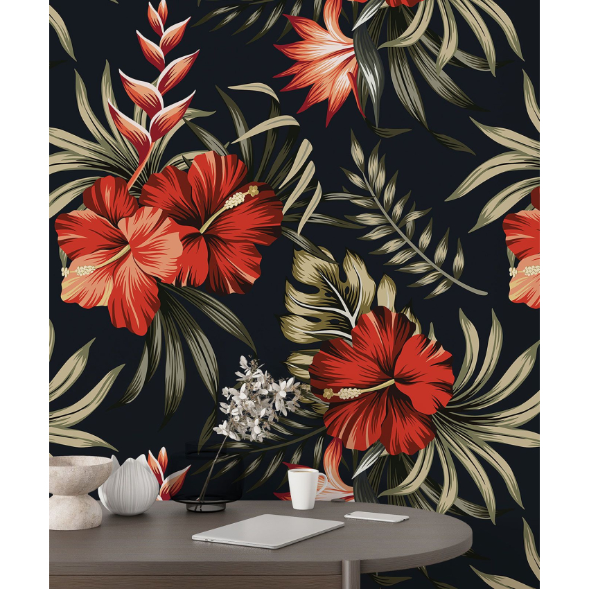 Papier peint motif XL - Motif floral