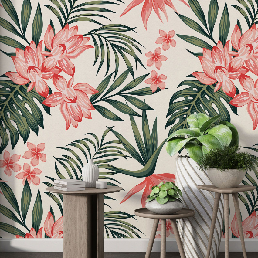 Papier peint motif XL - Motif floral
